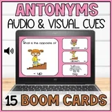 Antonyms Boom Cards with Audio and Visual Cues - Opposites Vocabulary Activities