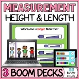 Comparing Height & Length Boom Cards - Measurement Activities - Kindergarten