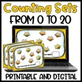 Counting Objects to 20 Task Cards Scattered Configuration - Differentiated