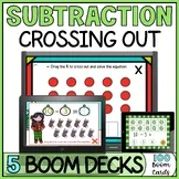 Crossing Out Subtraction with Pictures Boom Cards Bundle - Cross Out & Subtract