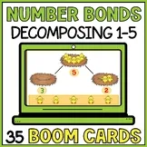 Decomposing Numbers to 5 - Decompose Whole Numbers Boom Cards - Number Sense
