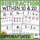 Differentiated Picture Subtraction Worksheets Within 20 Spring Pictorial Models
