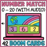Earth Day Number to Number Matching 0 to 20 Boom Cards with Audio - Special Ed
