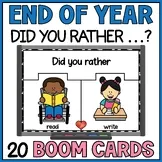 End Of The Year Reflections Memories Game - Last Days of School Boom Cards