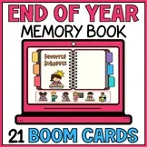 End of School Year Memory Book Review Boom Cards with Visuals Special Ed