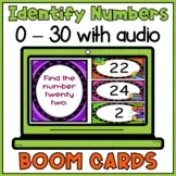 Identifying Numbers 0 to 30 Boom Cards - Receptive Number Identification
