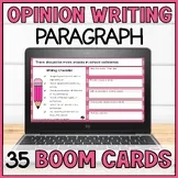 Opinion Paragraph Writing Boom Cards - Guided Prompts & Checklist Hamburger