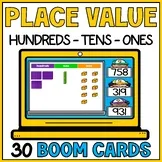 Place Value Hundreds Tens Ones Boom Cards - Represent 3-Digit Numbers 2nd Grade