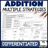 Simple Picture Addition Differentiated Worksheets Sums to 5, 10, 20 Activities