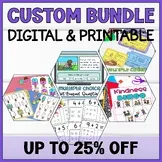 Special Education Custom Bundle - Math Reading Digital and Printable Resources