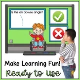 Types of Angles Identifying Obtuse Angles Boom Cards - Special Education - Image 4