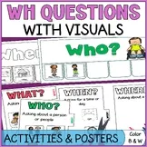 Wh Questions with Visuals Activities Flip Book Anchor Charts Mazes Special Ed